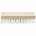 All-Source 7-1/4 In. Crimped White Polypropylene Bristle Hardwood Scrub Brush 89616
